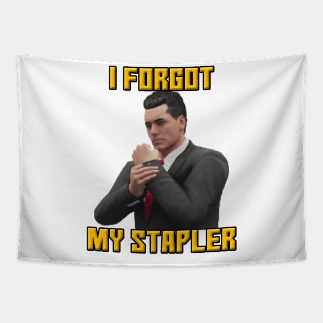 I Forgot My Stapler (Front Logo Only) Tapestry by iwa