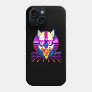 Awesome Retro Vaporwave EDM Cute Cat Pizza Phone Case