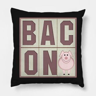 Bacon with Cartoon Piglet Pillow