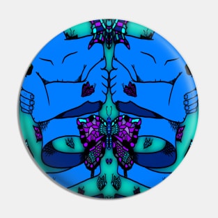 Blue Nervous Butterfly Pin