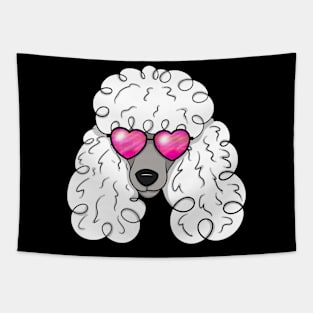 Poodle With Sunglasses Tapestry