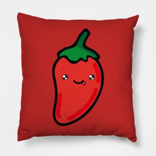 Adorable red chilli pepper kawaii Mexican spicy food cute hot sauce Pillow