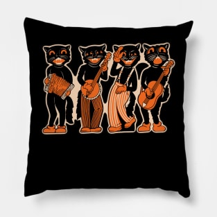 Vintage Musical Halloween cats! Pillow