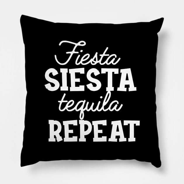 Bachelorette - Fiesta siesta tequila repeat Pillow by KC Happy Shop