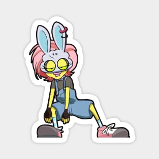 Rabbit cartoon character colorful design Magnet