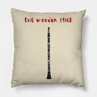 Evil Wooden Stick Pillow