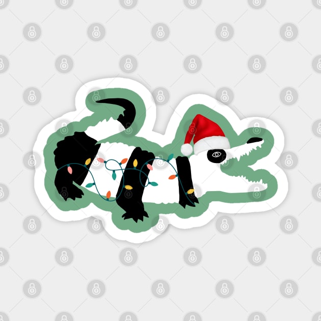 Christmas crocodile Magnet by Nano-none