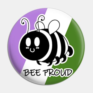 Bee Proud Genderqueer Pin