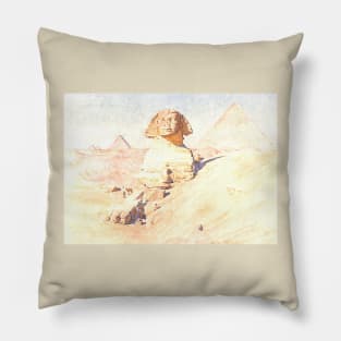 The Sphinx And Pyramids Of Gizeh in Egypt Pillow