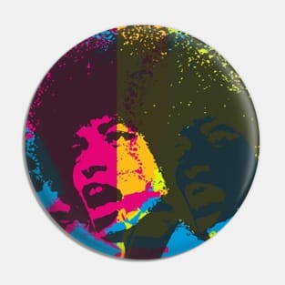 Angela Davis  - psychedelic Pin