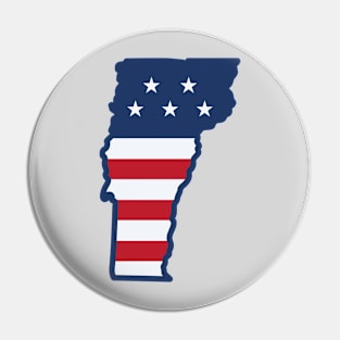 Stars and Stripes Vermont Pin