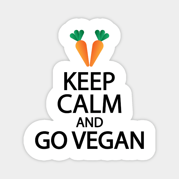 Keep calm and go vegan Magnet by It'sMyTime