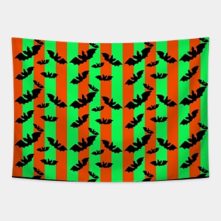 Orange and Green Cute Retro Happy Halloween Tapestry