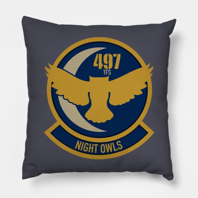 497th Tactical Fighter Squadron Pillow by Firemission45