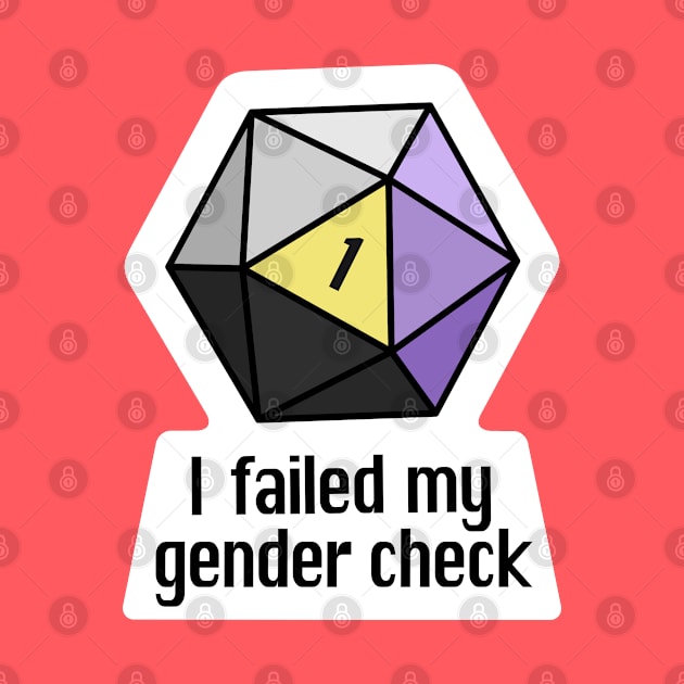 NEW! I failed my gender check (Non-Binary) by OctopodArts