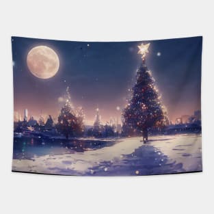 Winter Holiday Chrismas tree Landscap gift designs Series 09 Tapestry