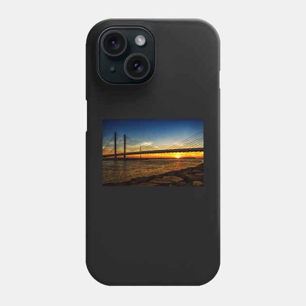 Bridge Sunset at the Indian River Inlet Phone Case by Swartwout