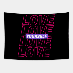 Love Yourself Text Tapestry