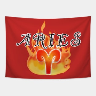 Aries: Zodiac Fire Sign Tapestry