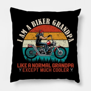 I am A Biker Grandpa Motorcycle Pillow