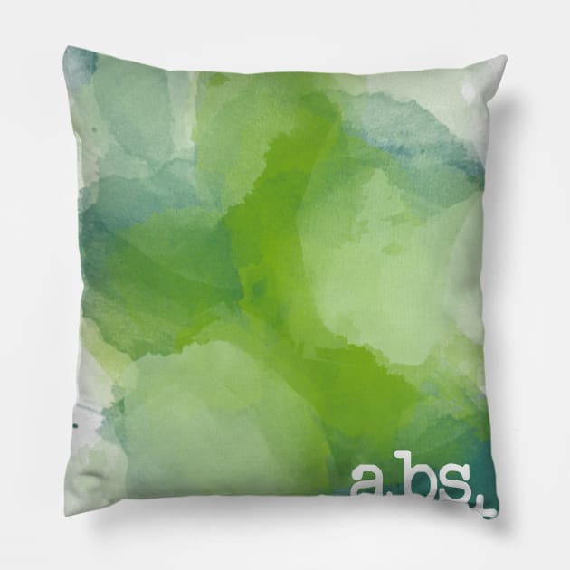 Green Abstract Pillow by NayaRara