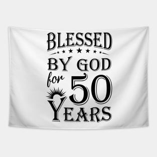 Blessed By God For 50 Years Tapestry