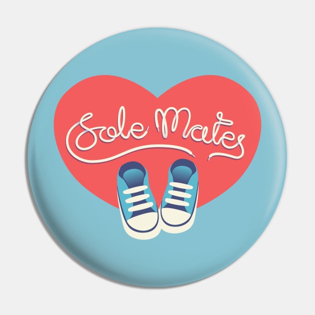 Sole Mates - Red and Blue Pin by Abbilaura