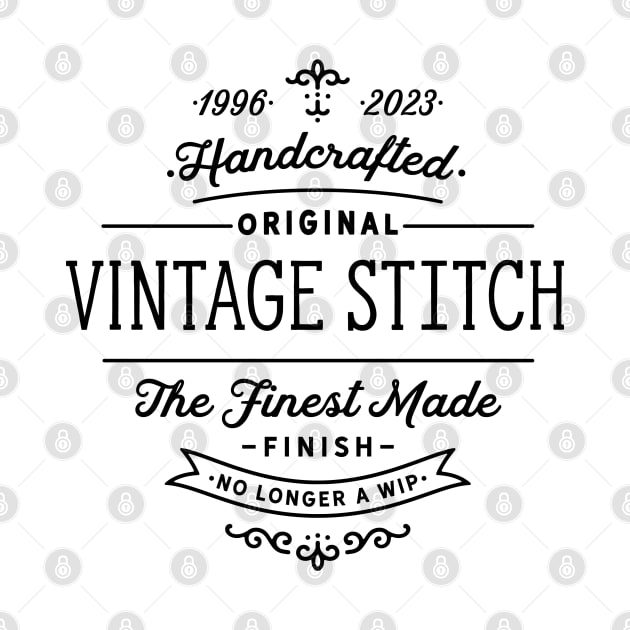 Vintage Stitch No Longer a WIP Black by Cherry Hill Stitchery