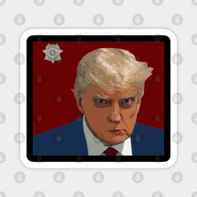 trump mugshot Magnet by oryan80