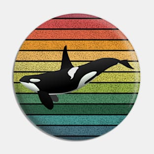 Orca Whale Retro Vintage Pin