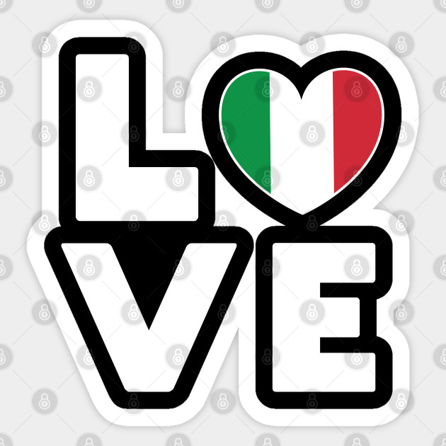 Ich liebe LOVE Italien Flagge Fahne Herz - Italien ...