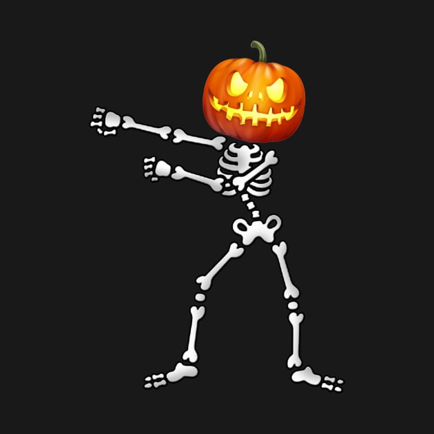 Backpack dance Skeleton Halloween Pumpkin Head by wheeleripjm