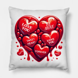 Valentine's Day Hearts Pillow