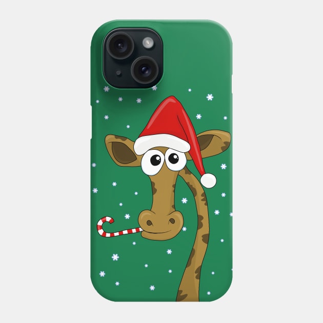 Christmas giraffe Phone Case by valentinahramov