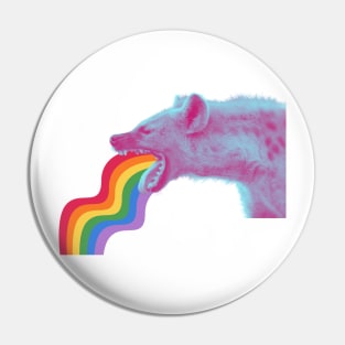 Puking Rainbow Hyena Pin