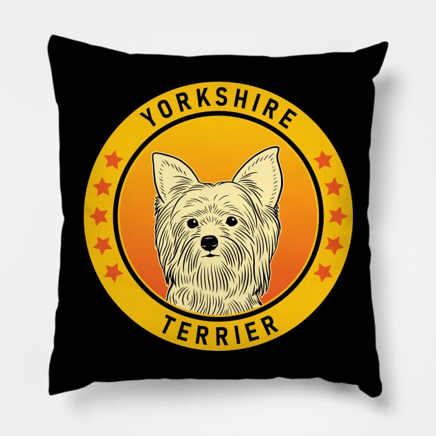 Yorkshire Terrier Dog Portrait Pillow by millersye