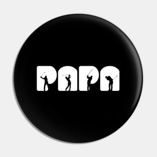 Papa Golf For For Dad Pin