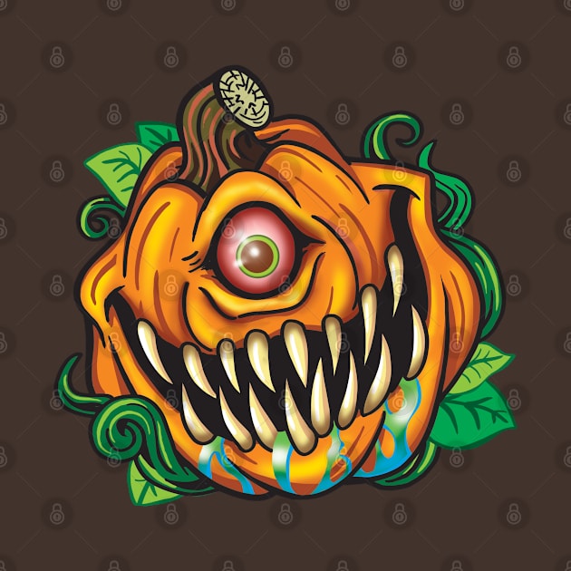 Evil Pumpkin Halloween by GregNowachek