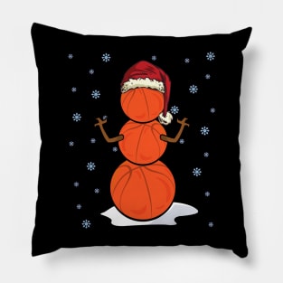 Christmas Basketball Snowman Gift Idea Pillow