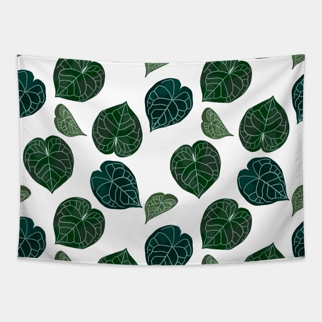 Tropical leaves pattern Tapestry by RosanneCreates