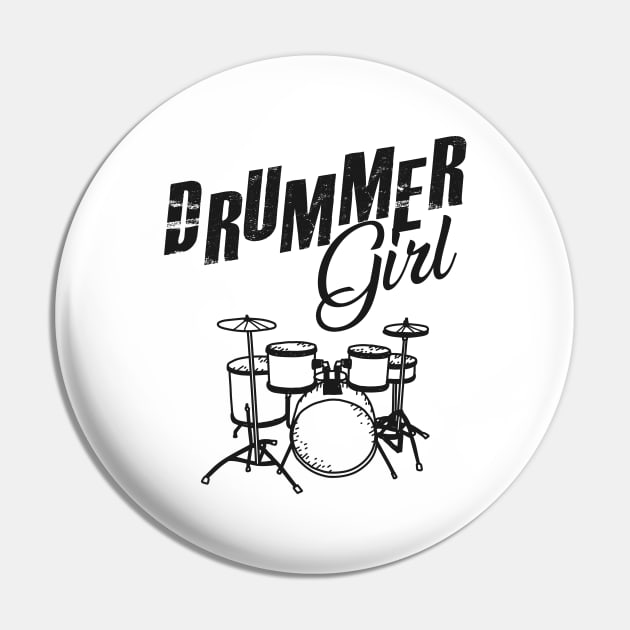 Drummer Girl Pin by KC Happy Shop