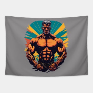 Muscular with gray hair Tapestry