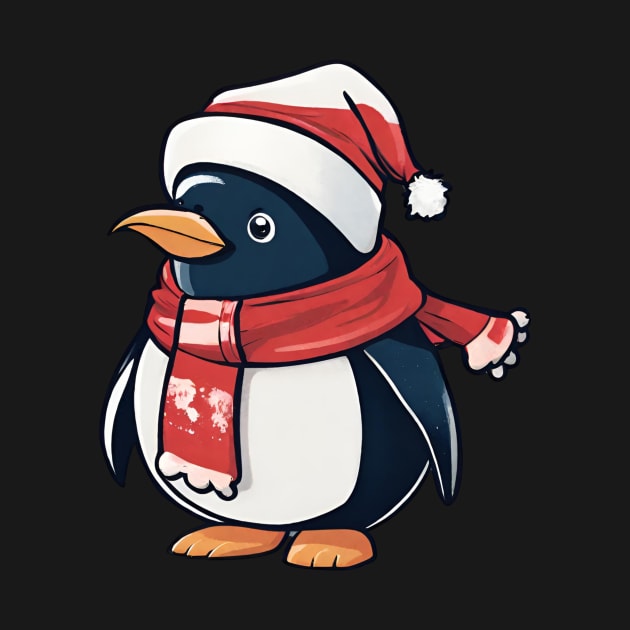 cute santa penguin by PetLolly