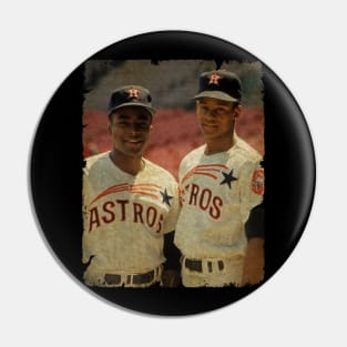 Joe Morgan and Sonny Jackson in Houston Astros Pin