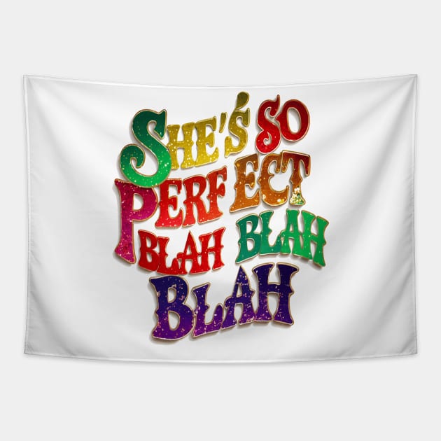 Funny saying Laufey | So perfect Blah blah Tapestry by nightmarehocuspocus