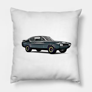 Ford Escort Custom Rally Cartoon Pillow