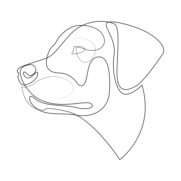 Labrador Retriever - one line drawing by addillum