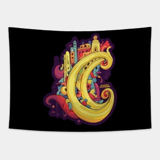 Plastic Macaroni Boho Trippy Hippy Tapestry