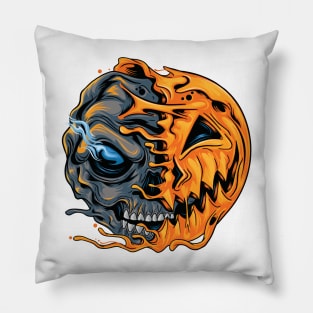 Spooky Pumpkin Skull Halloween Simple Costume Gift Pillow