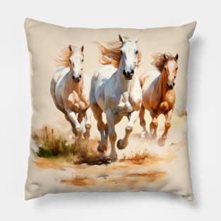 Pillow - Beautiful horses running Pillow